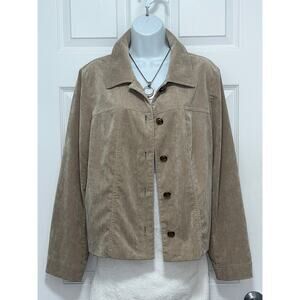 R.Q.T. Size L Light Beige Blazer with Front Buttons